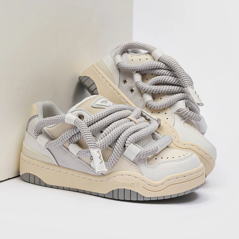 Round Shoelaces Shoes Spring Sneakers
