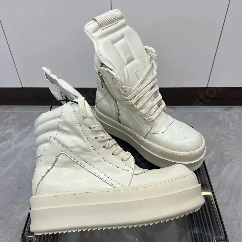 Rick Owens Mega Bumper Geobasket LCO Leather All Black