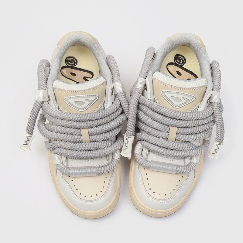 Round Shoelaces Shoes Spring Sneakers