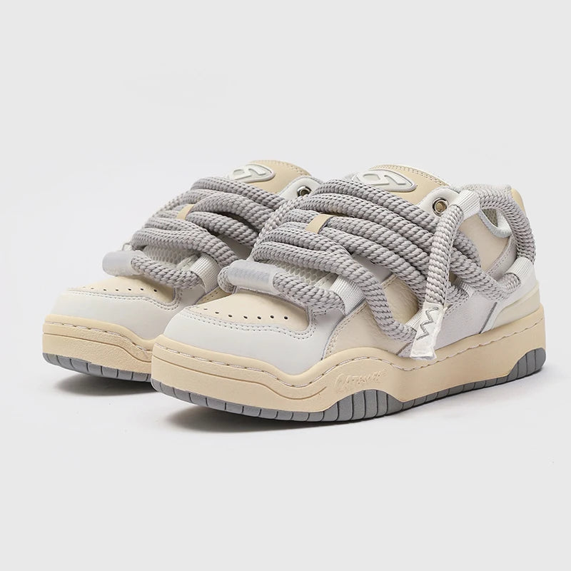 Round Shoelaces Shoes Spring Sneakers