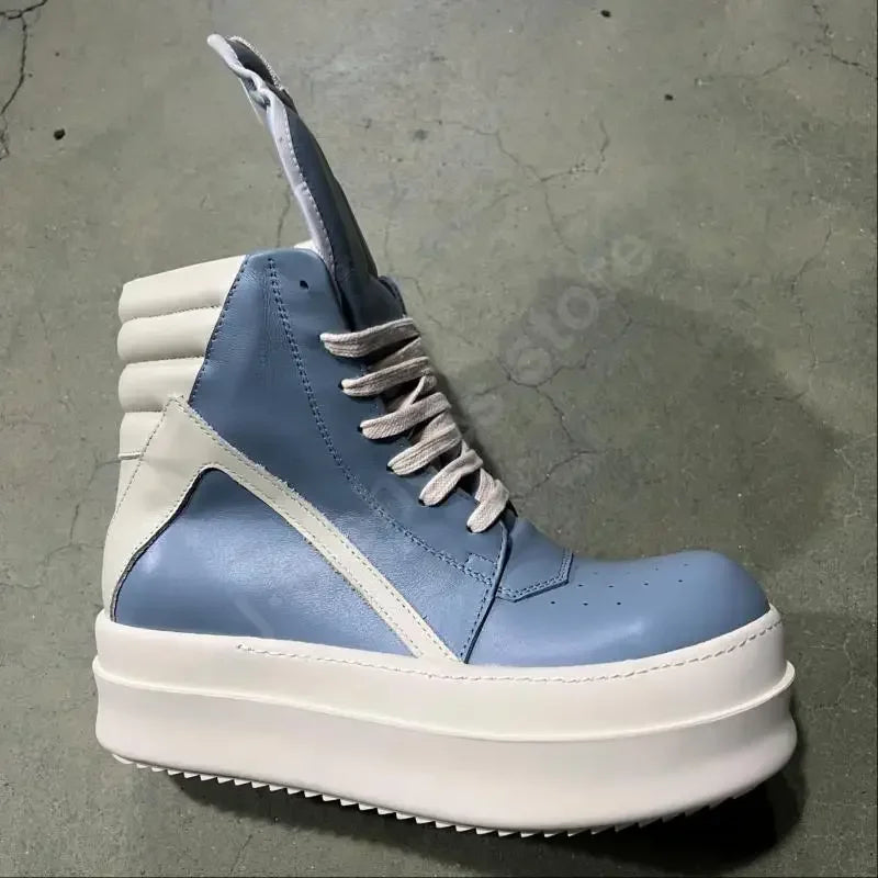 Rick Owens Mega Bumper Geobasket LCO Leather All Black